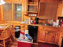 Beautiful wooden walls and kitchen