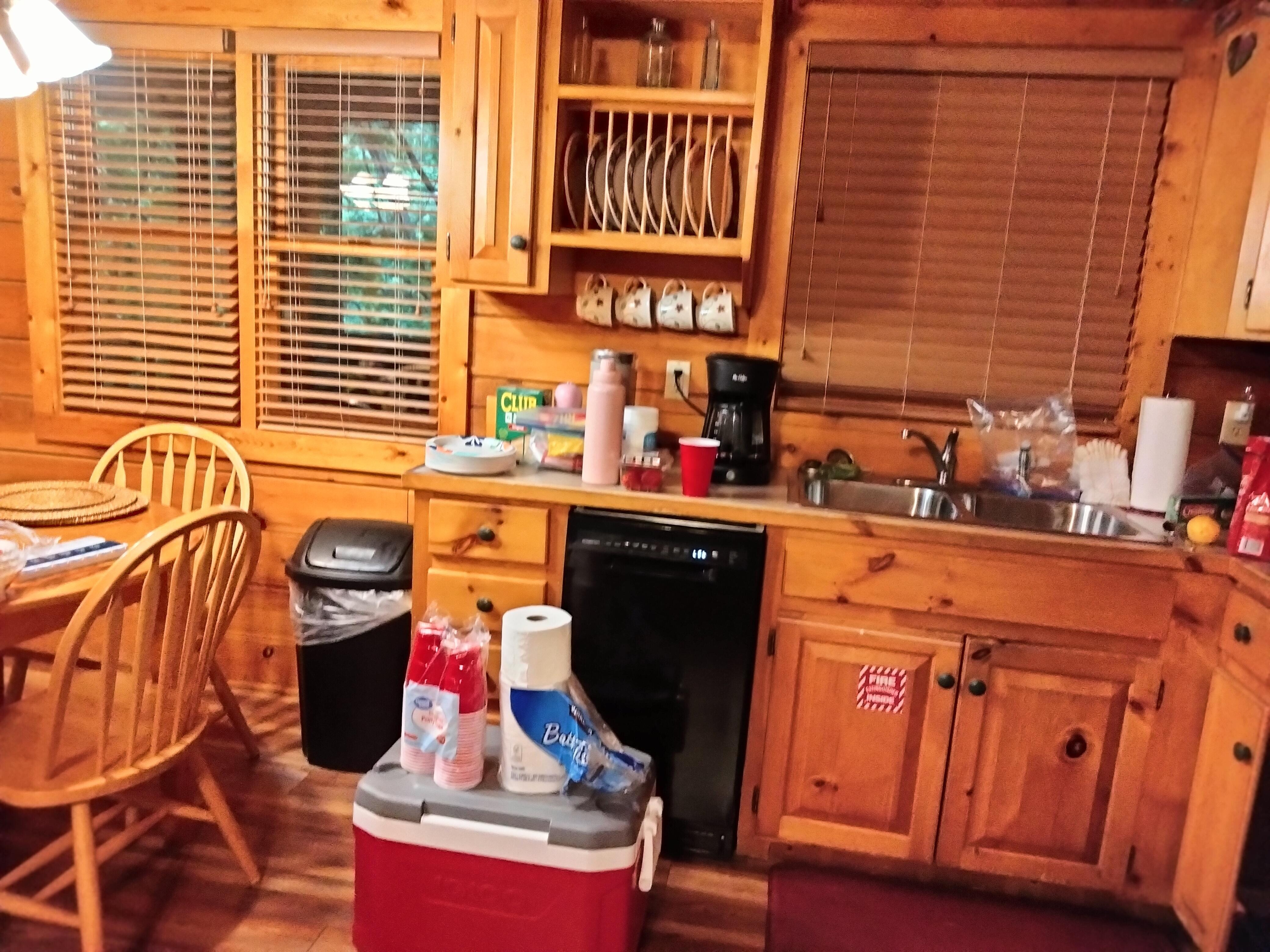 Beautiful wooden walls and kitchen