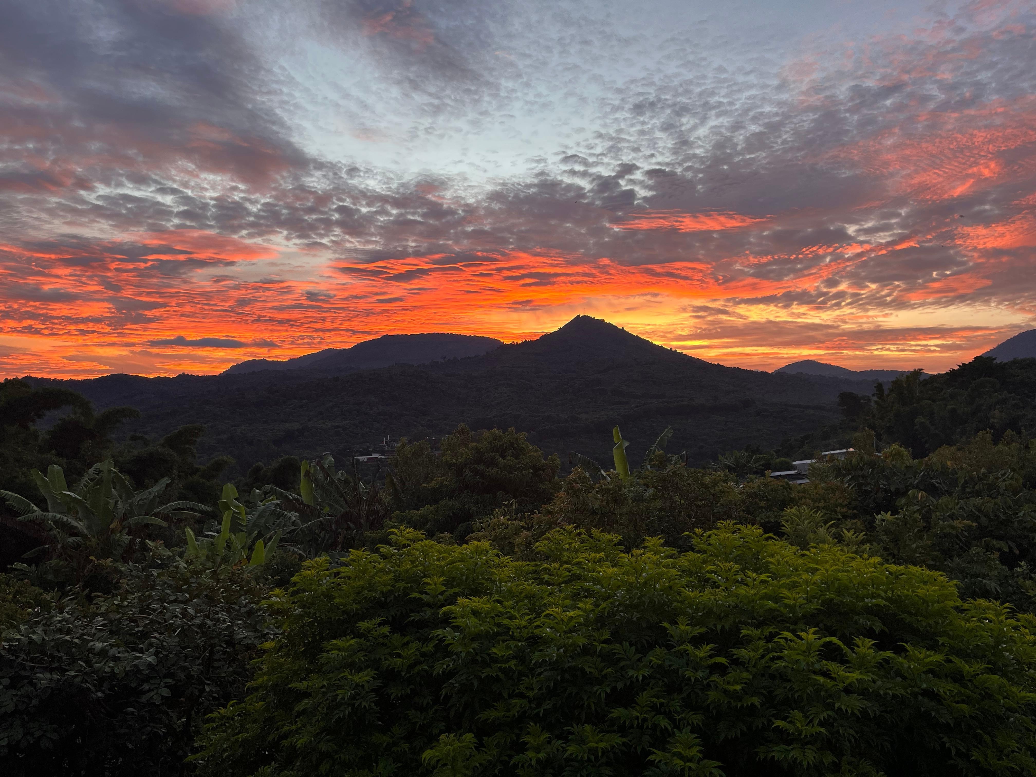 Sunrise view from our balcony