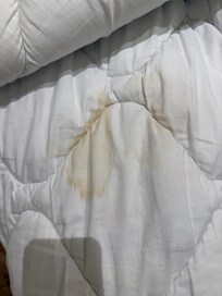Soiled comforter