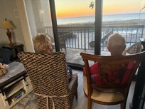 My aunt and my mom taking in the sunrise.