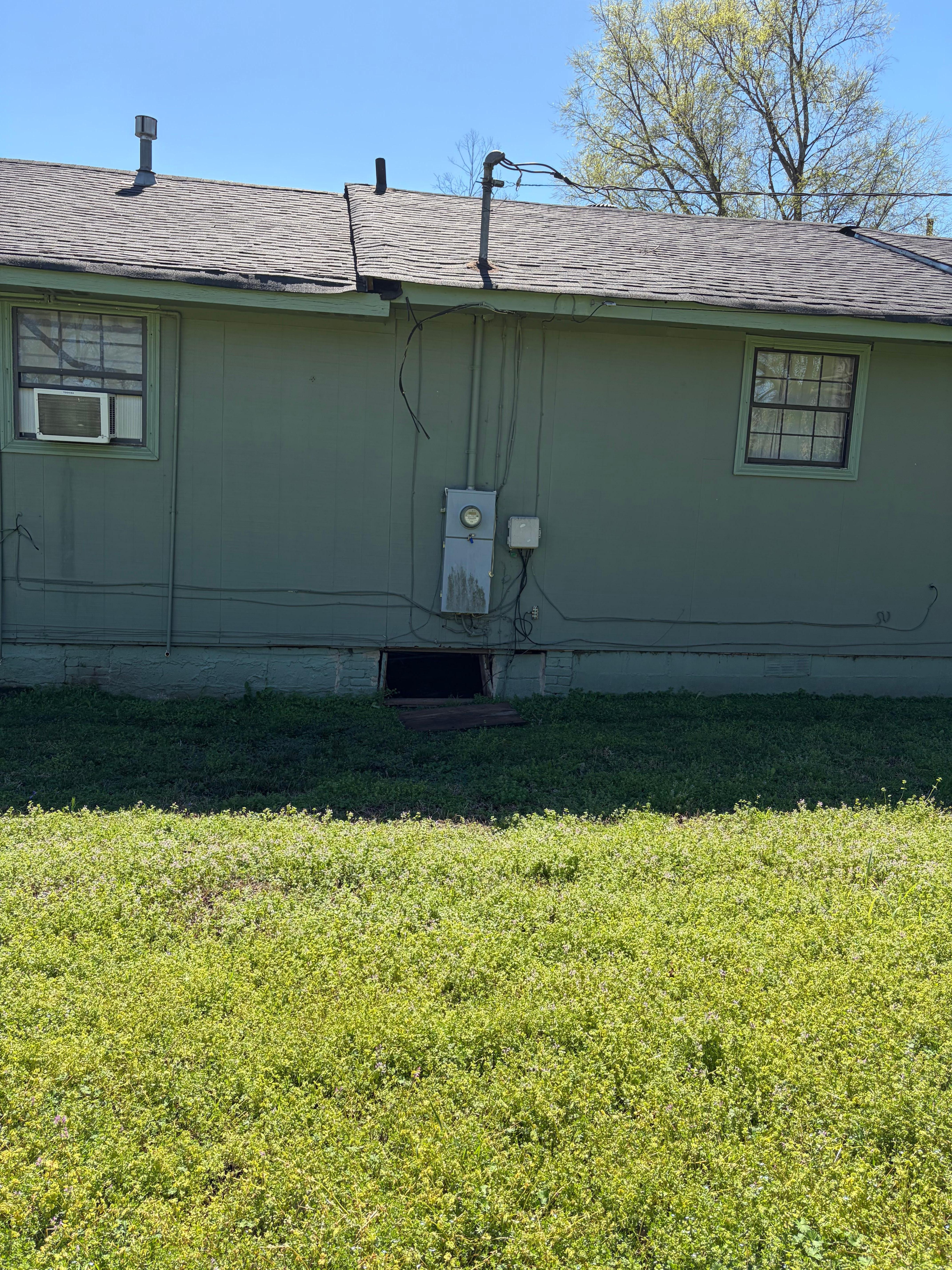 Crawl space from a distance. 