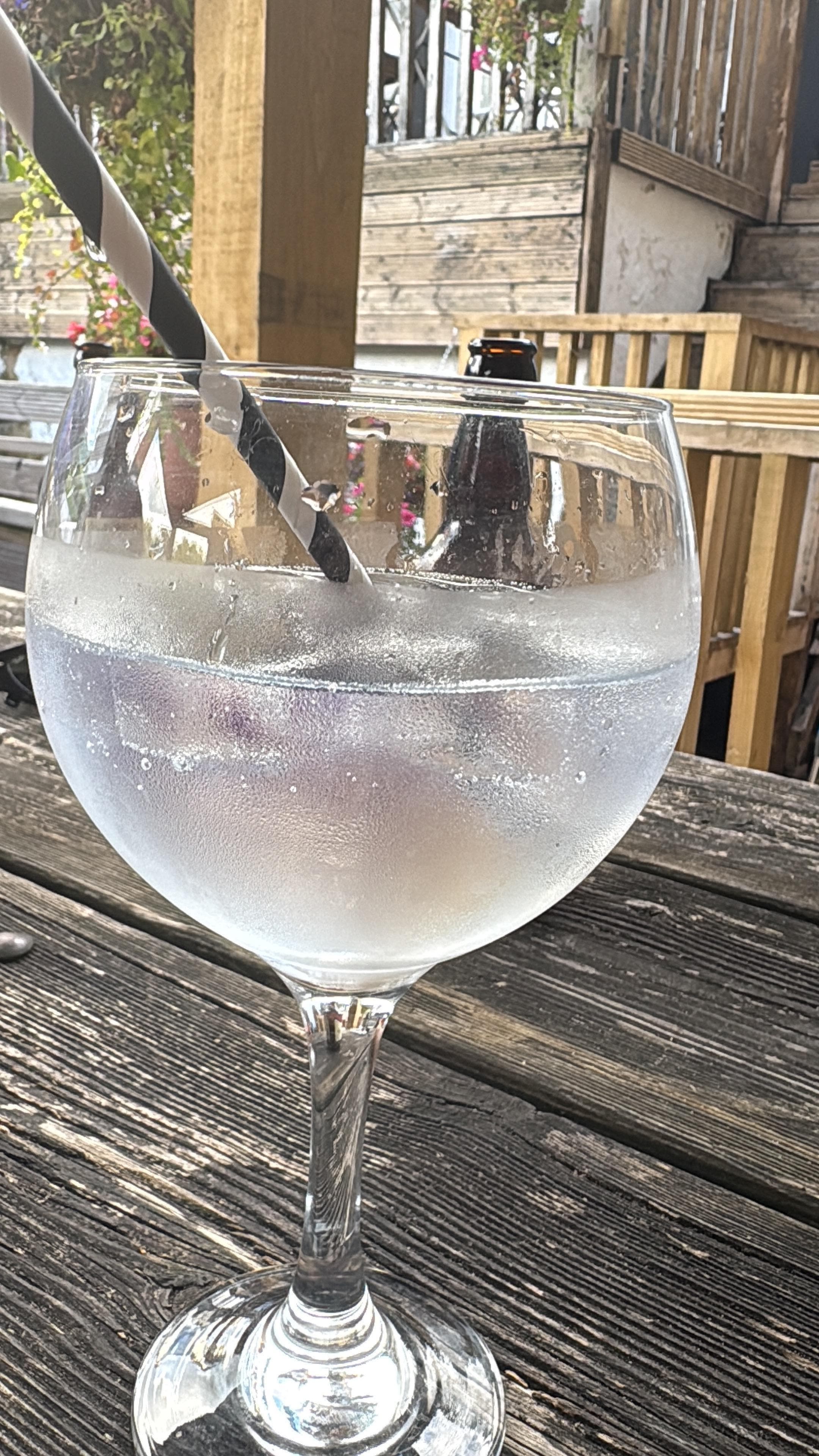 A little tipple on our walk around Llangollen at a pub that use to be an antique store quirky place. 