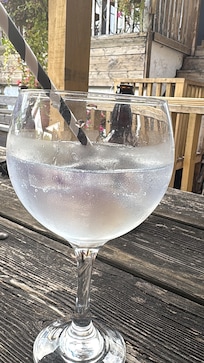 A little tipple on our walk around Llangollen at a pub that use to be an antique store quirky place.