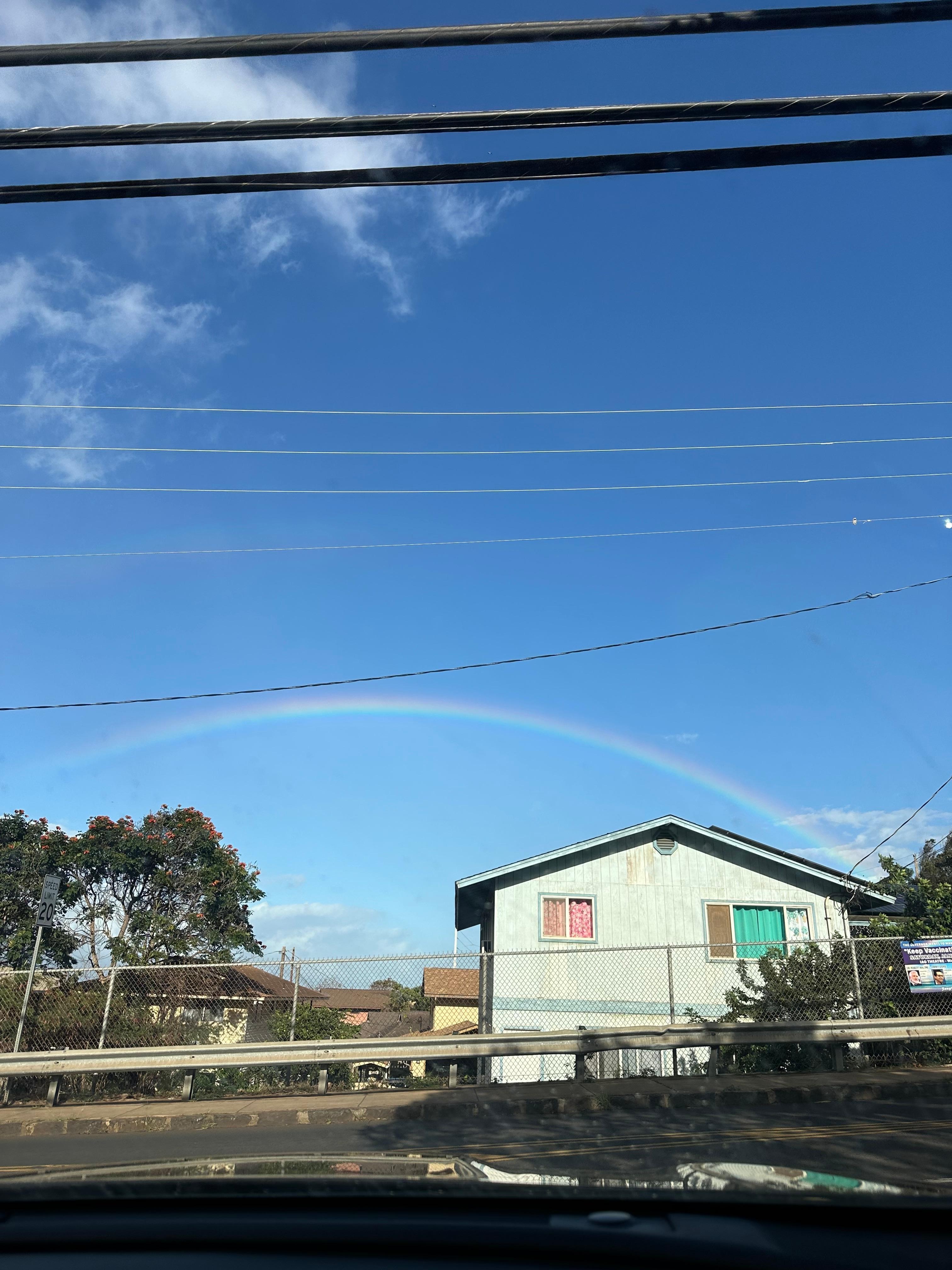 Rainbow right outside property 