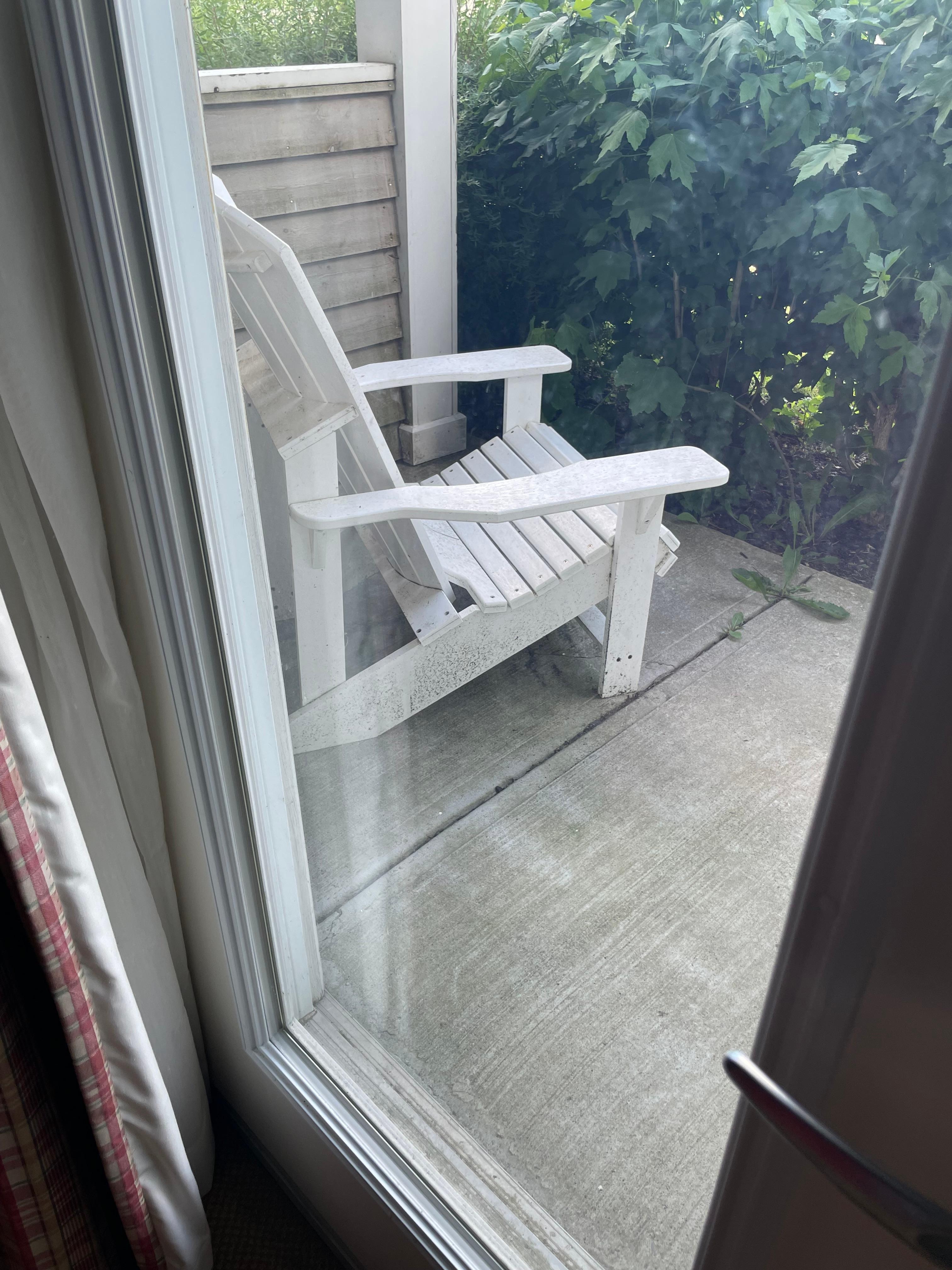 I would have had to clean off the furniture before using, not what any guest would expect.