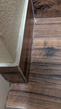 Bathroom floor. Definitely not swept