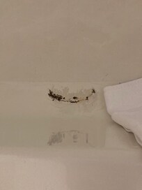 …the tub itself was broken!