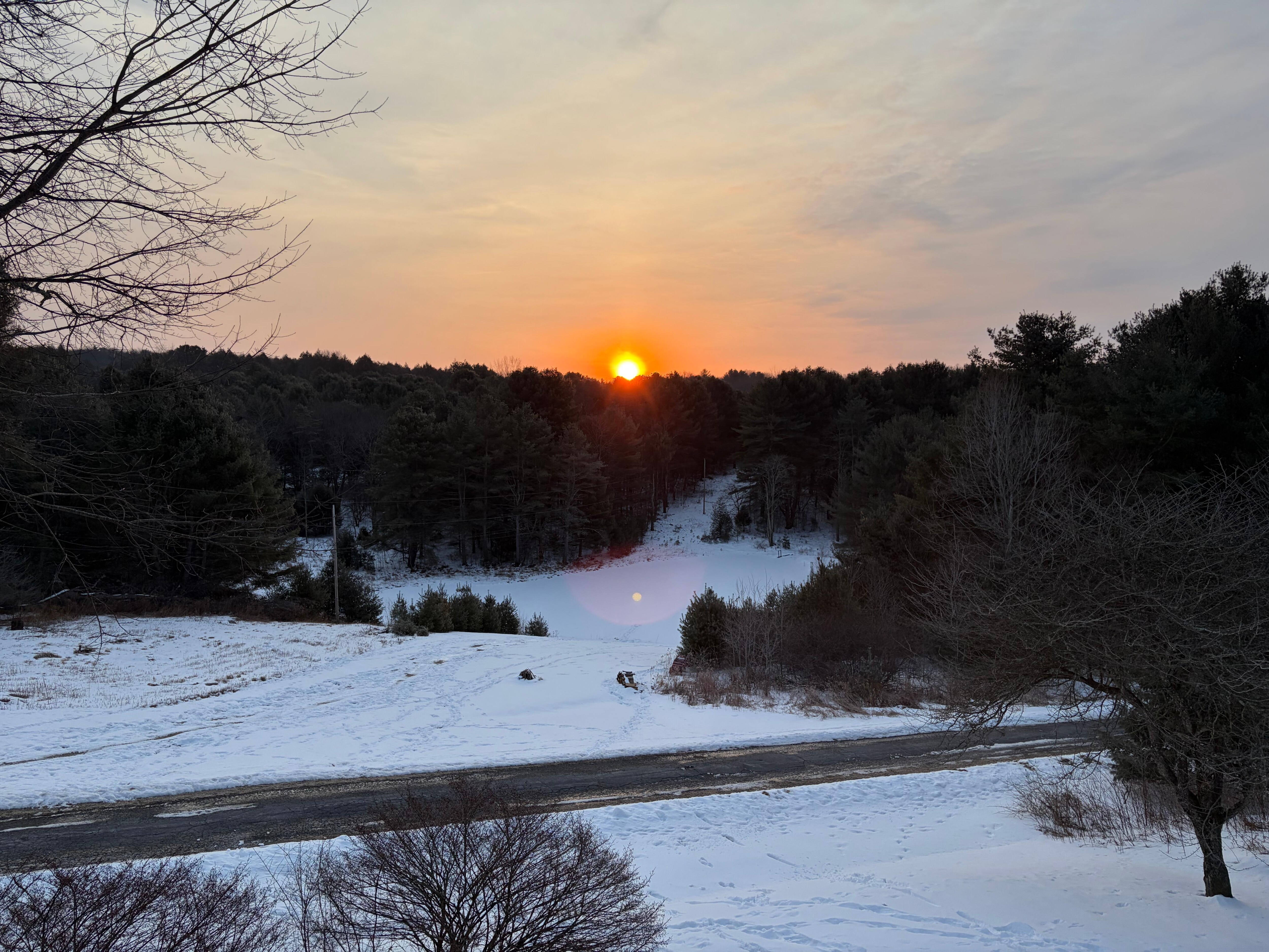 Early morning sun rising