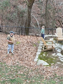 Enjoying the back yard