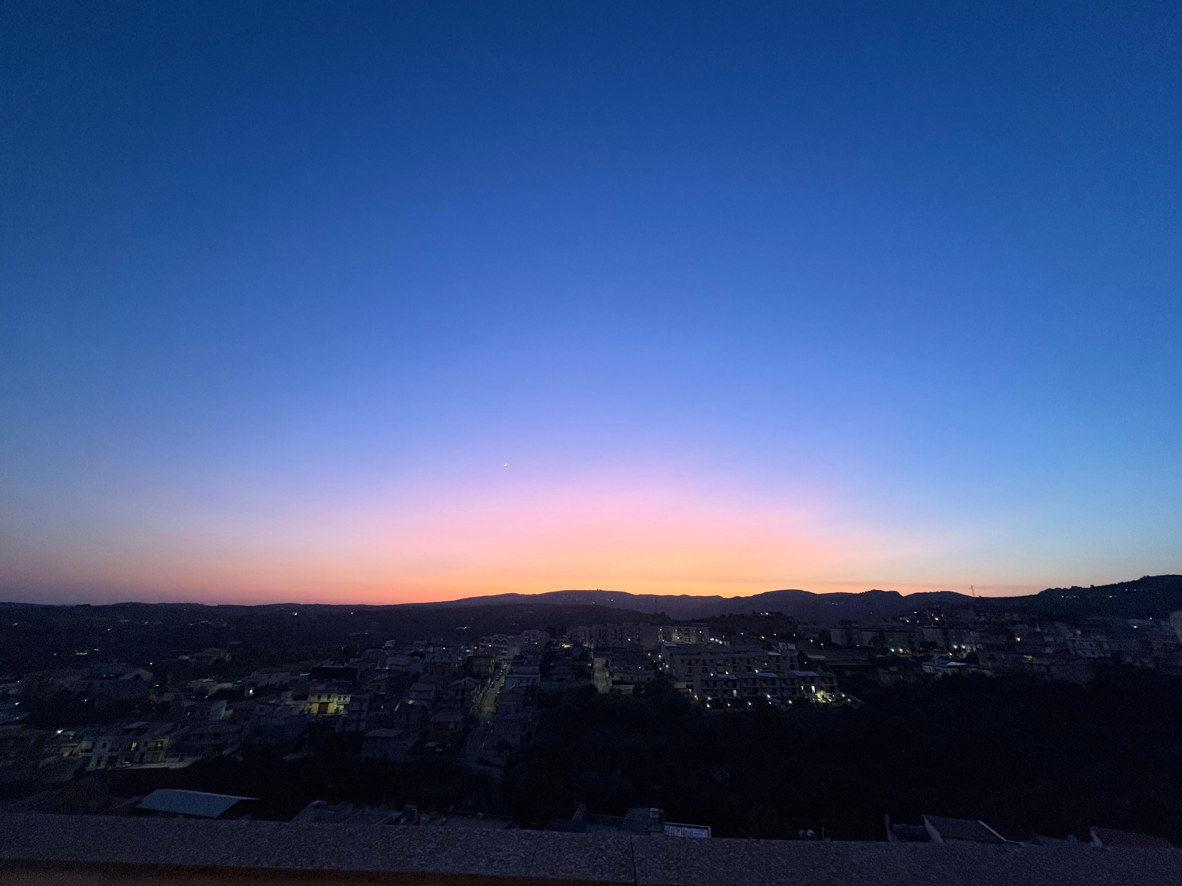 Terrace at sunset