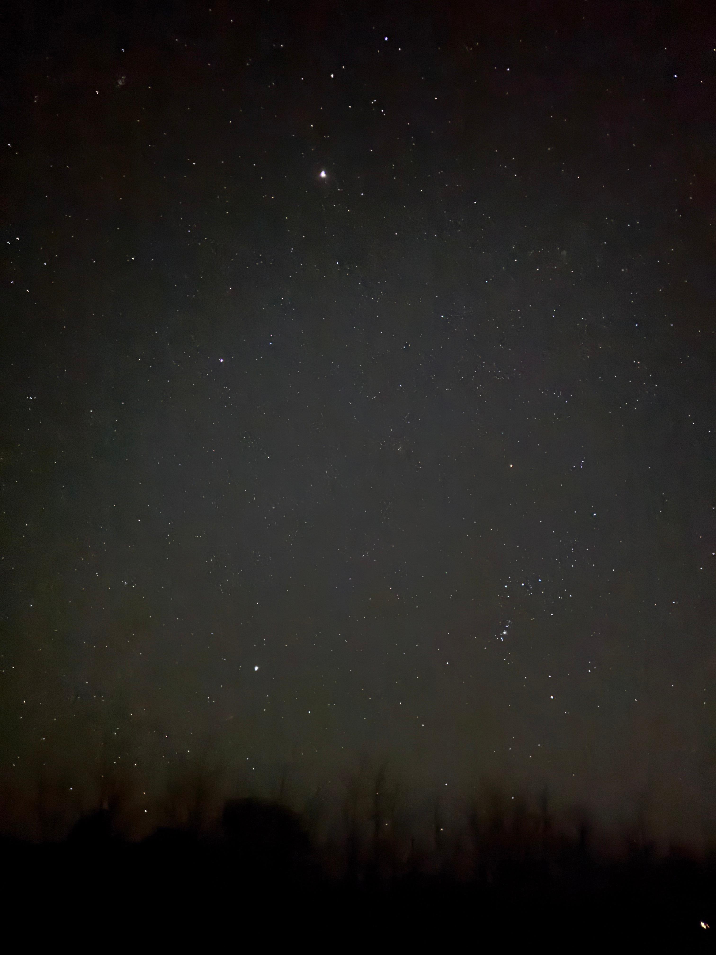 The beautiful starry sky taken from the garden on Christmas Day