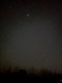 The beautiful starry sky taken from the garden on Christmas Day