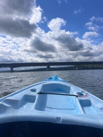 Enjoying kayak trip from Bemus rentals