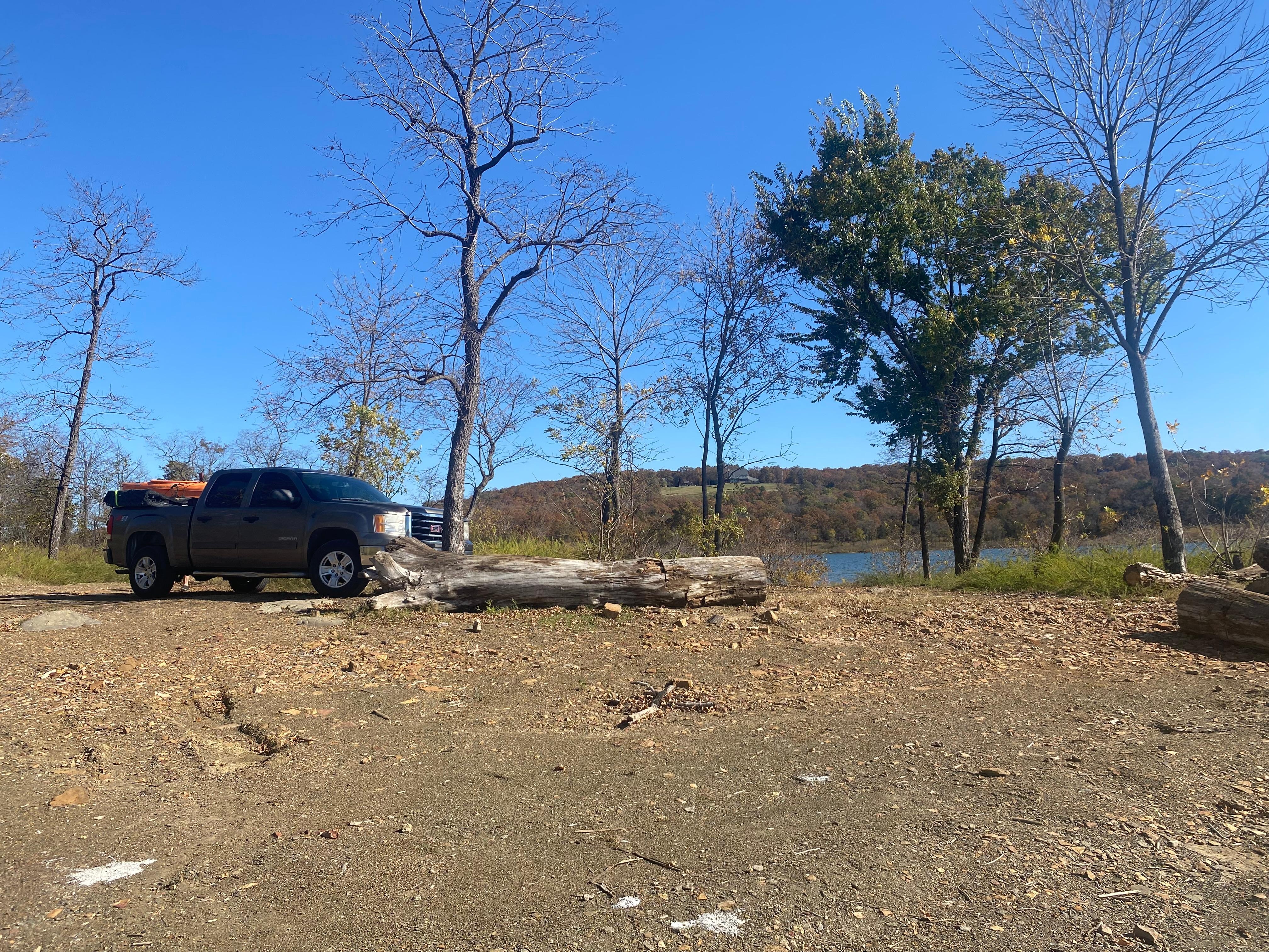 End of the driveway there is a boat ramp. Plenty of parking. 