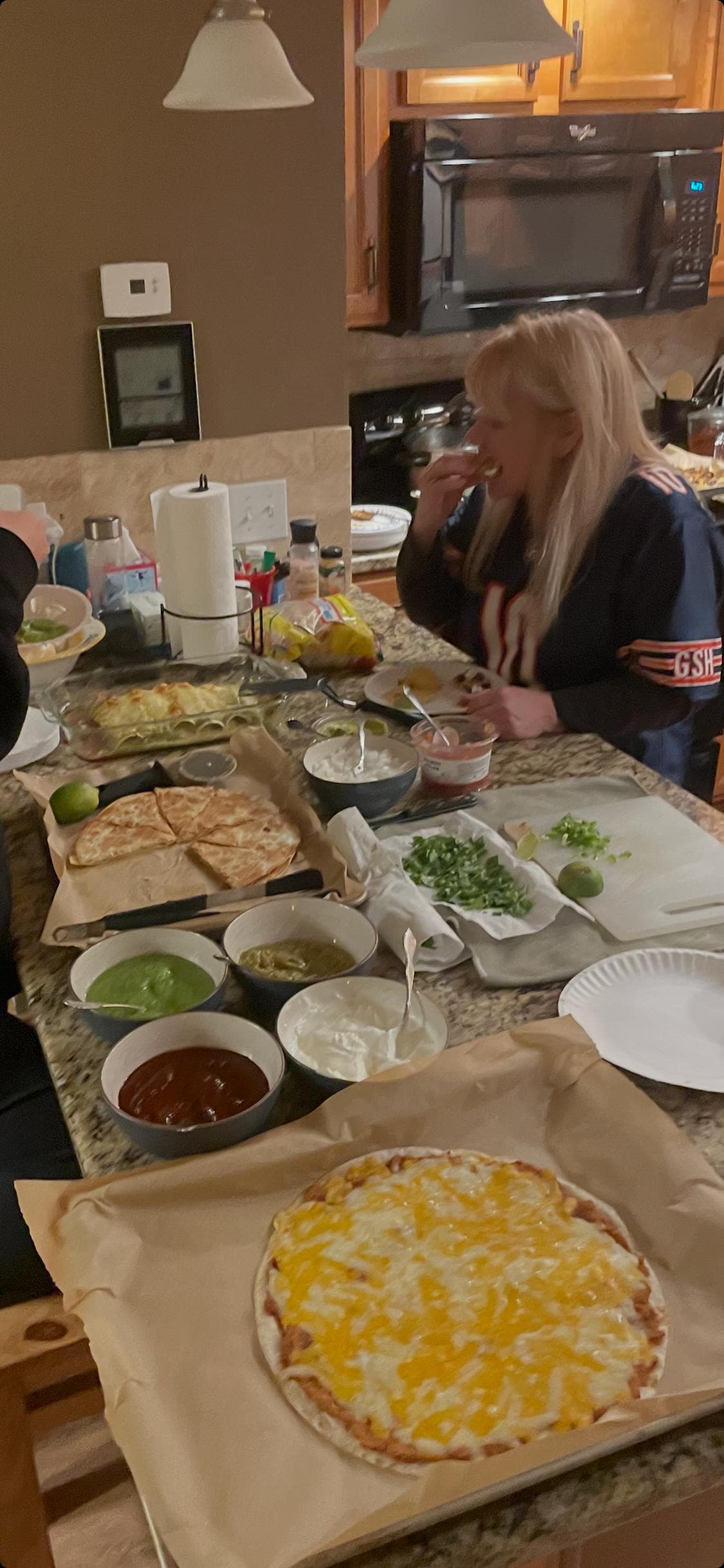 Bears game spread- perfect kitchen!
