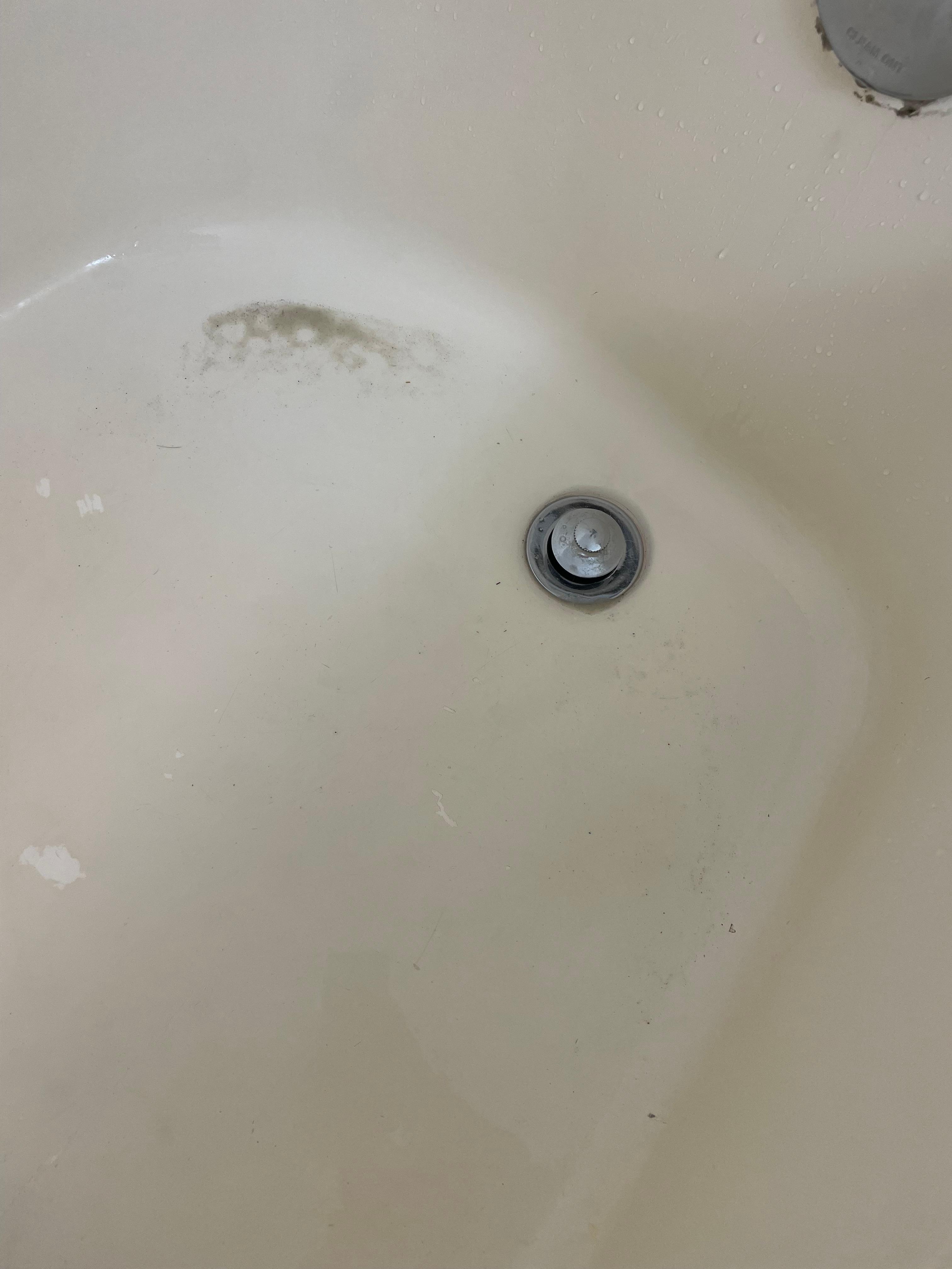 Shower would not drain in master bath which had sediment upon arrival