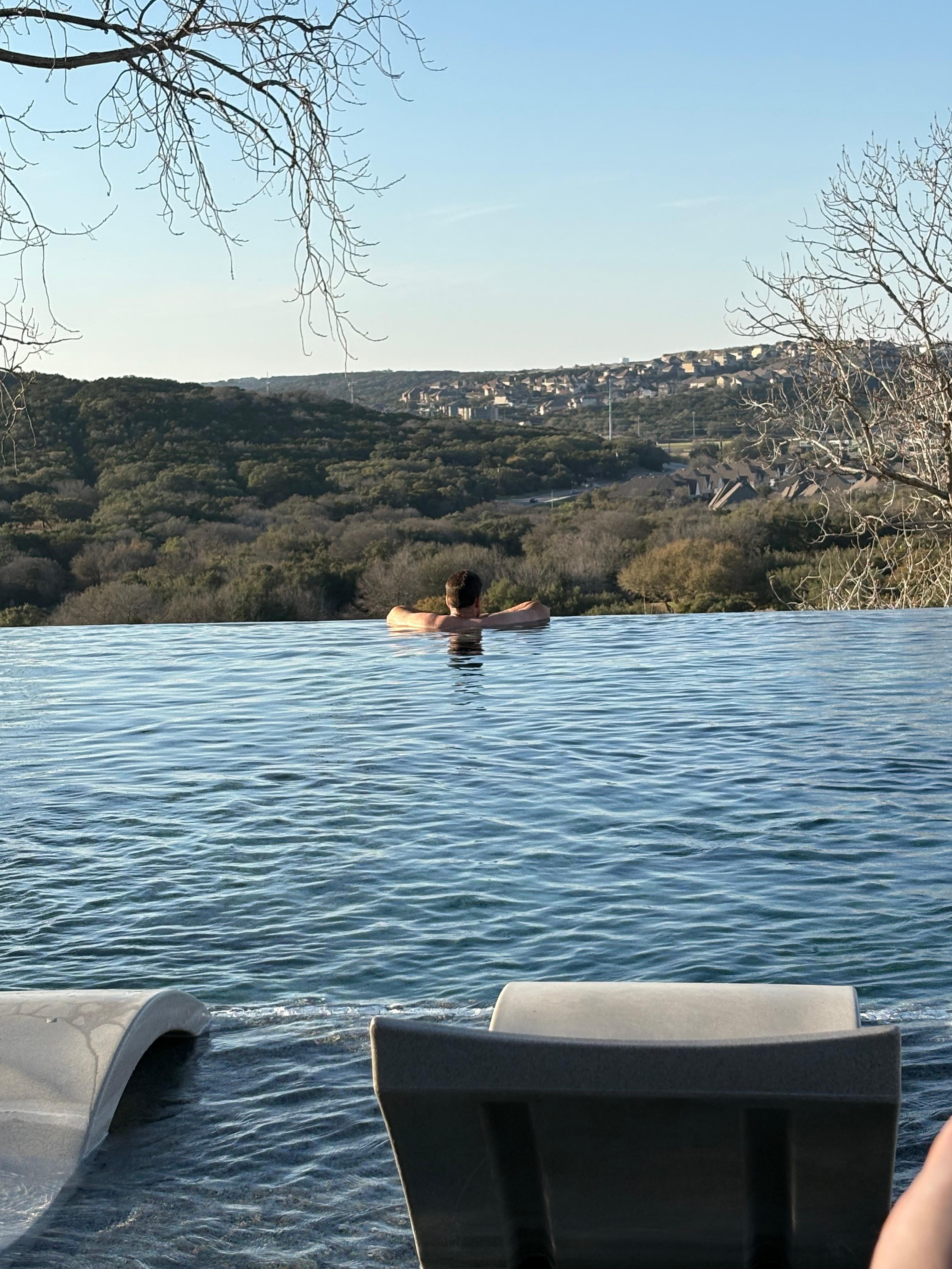 Relaxing adults only pool.