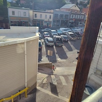 Parking area with limited (6) spots for this hotel.