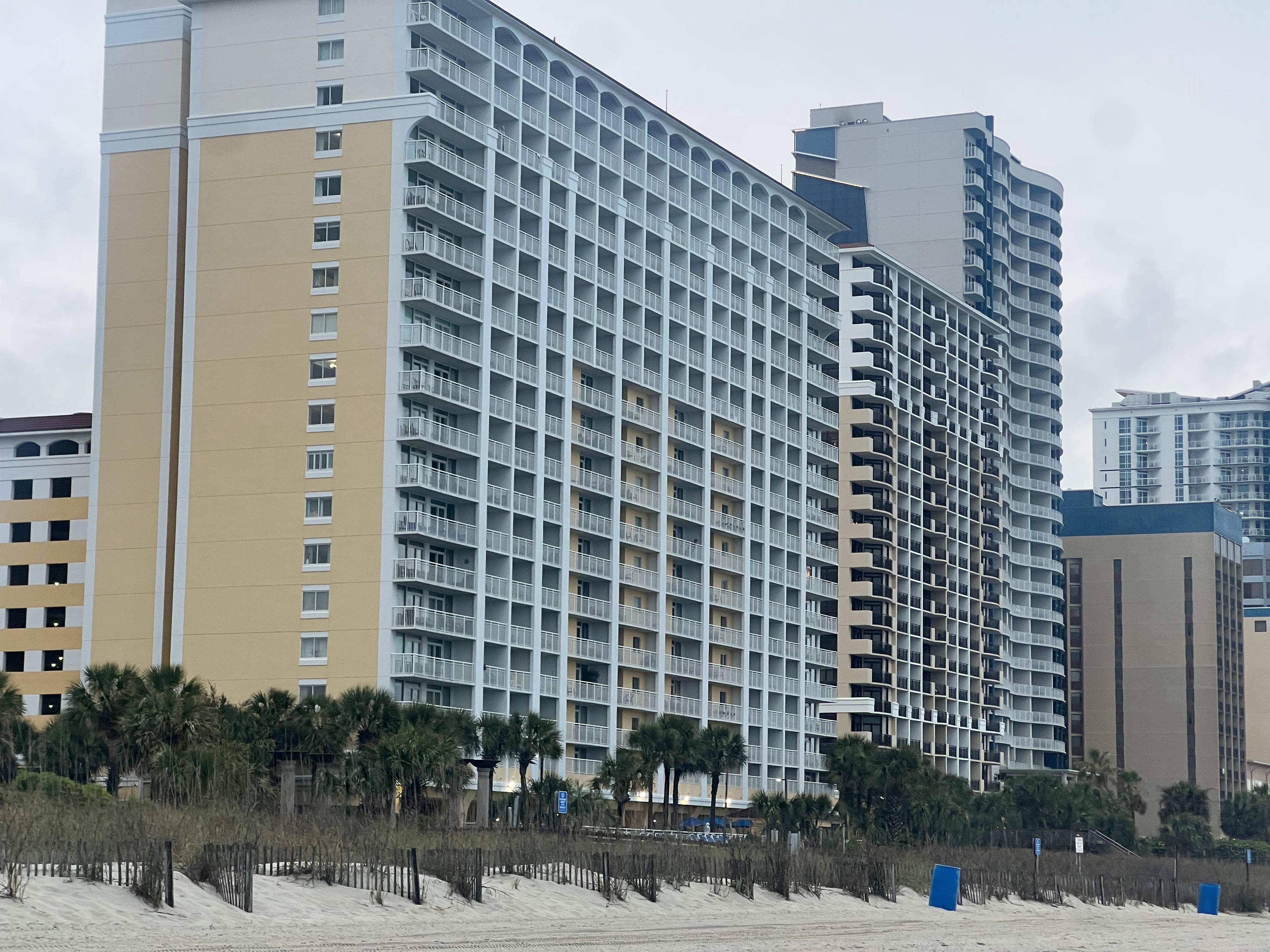 Look of hotel from beach 