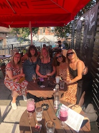 In garden at the cross keys