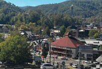 Off the balcony facing downtown.