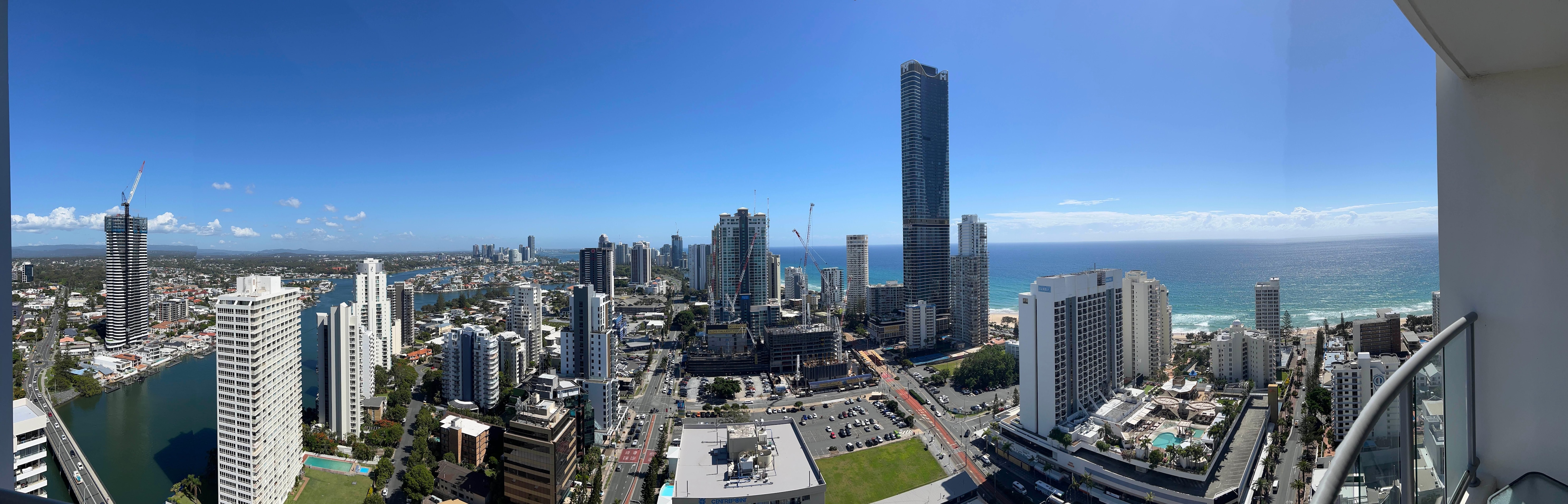 View from one of the Balcony's on the 31st floor of Tower 2.