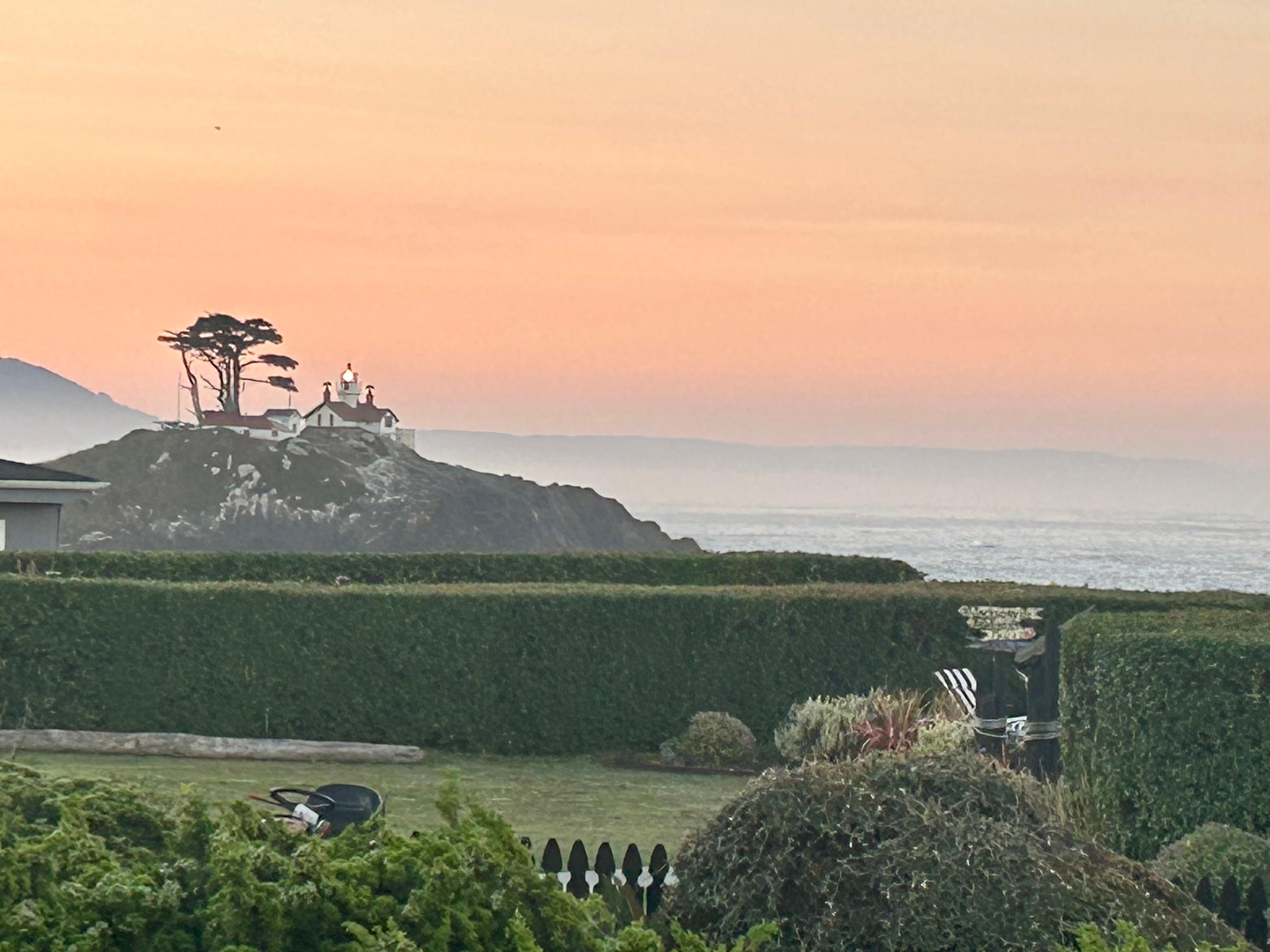 Sunrise view from living room.