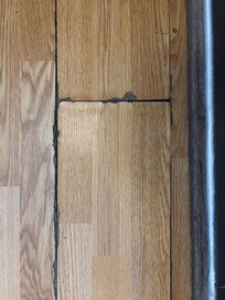 Cracked and dirty floor