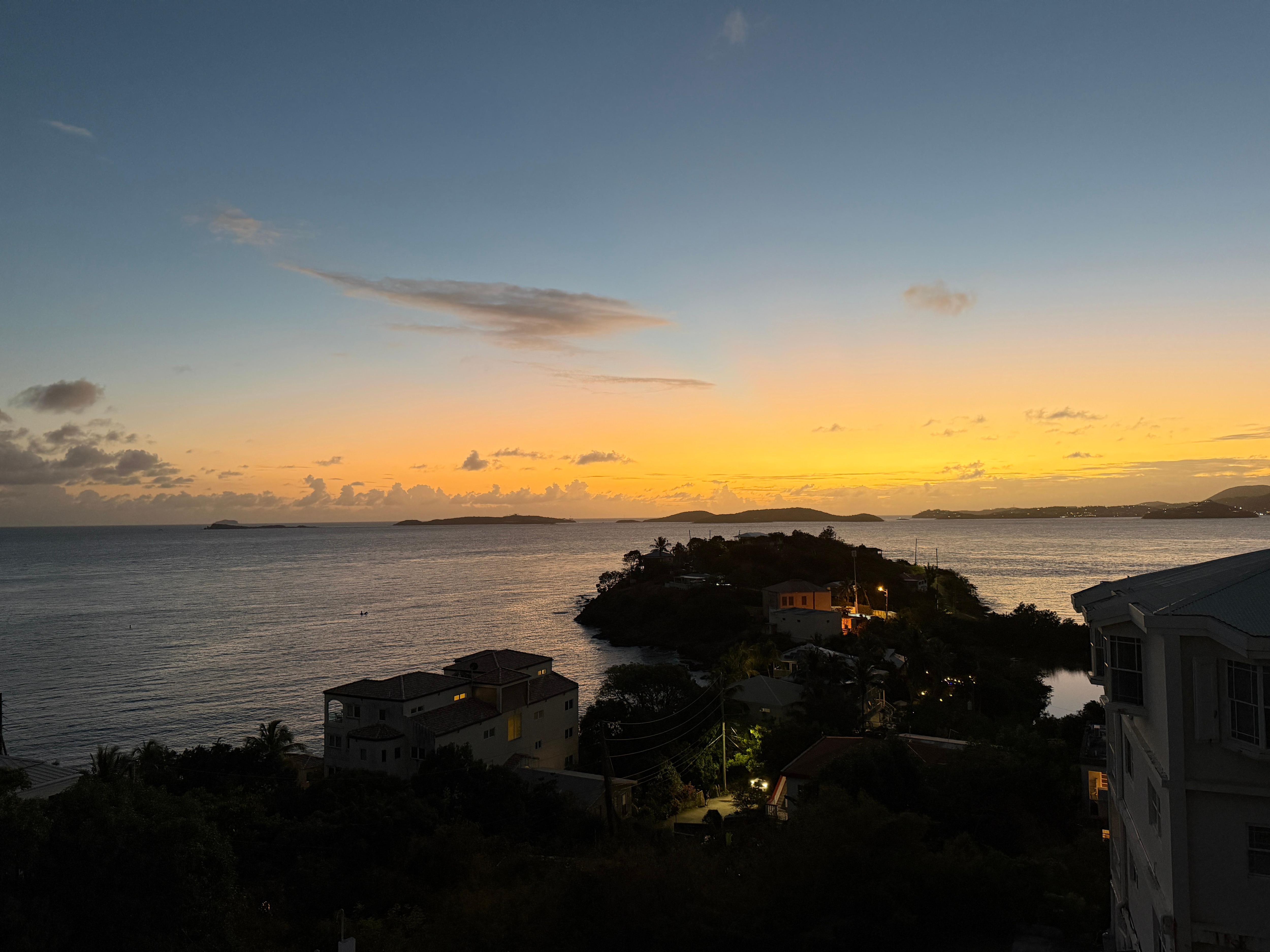 Sunset view from the deck