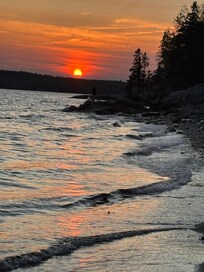 Sunset from the beach in front of the house