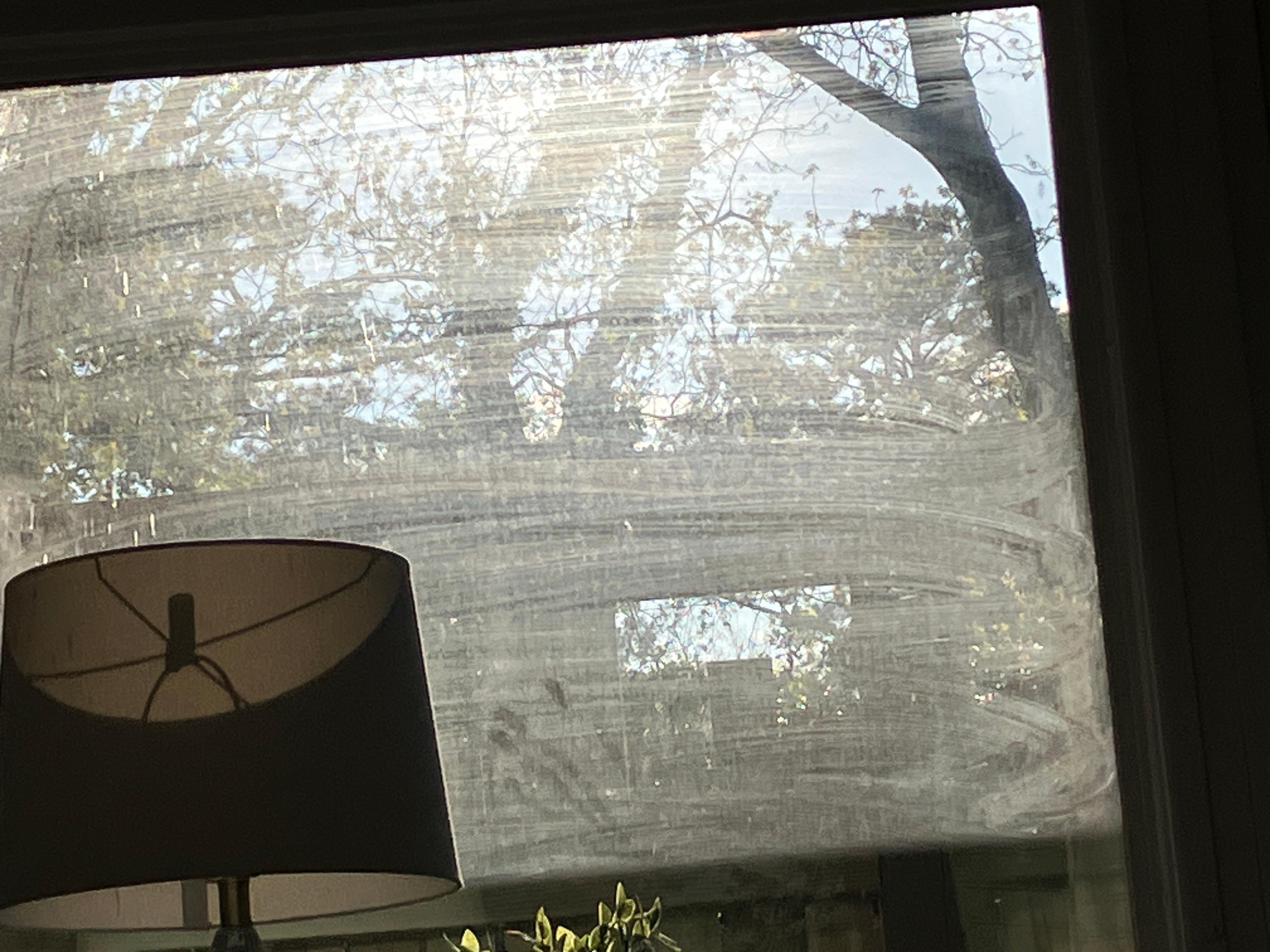 Smeared dirty windows 