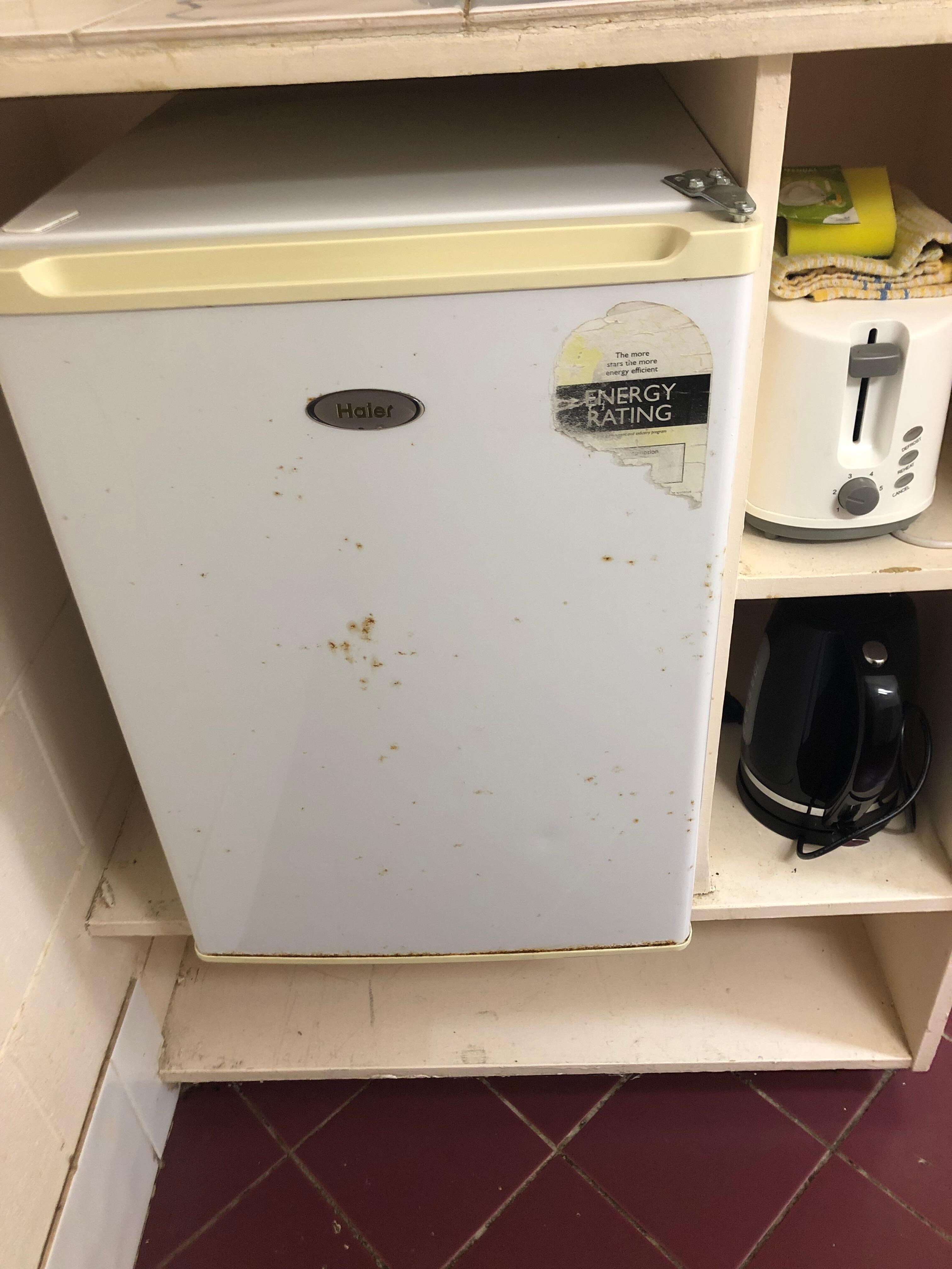 Fridge rusty and dirty