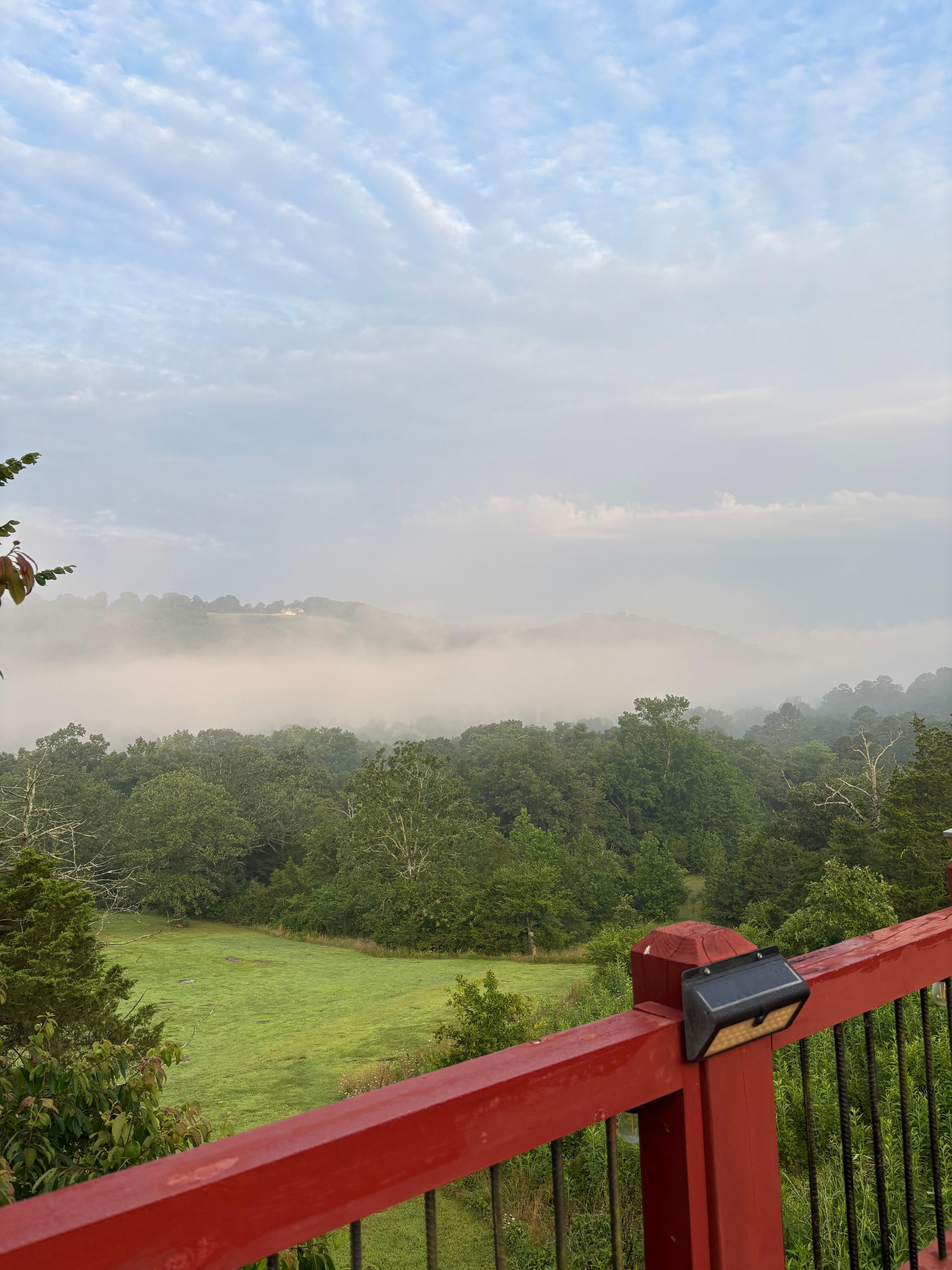 Looking out from our cabin. 