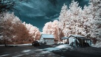 The cabin in infrared.
