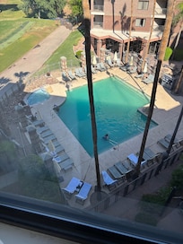You can see how cloudy the pool get from the view of our room.