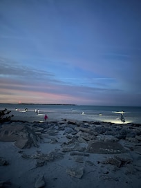 Pre-dawn shell seekers are seriously competitive!