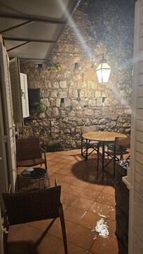 The terrace.