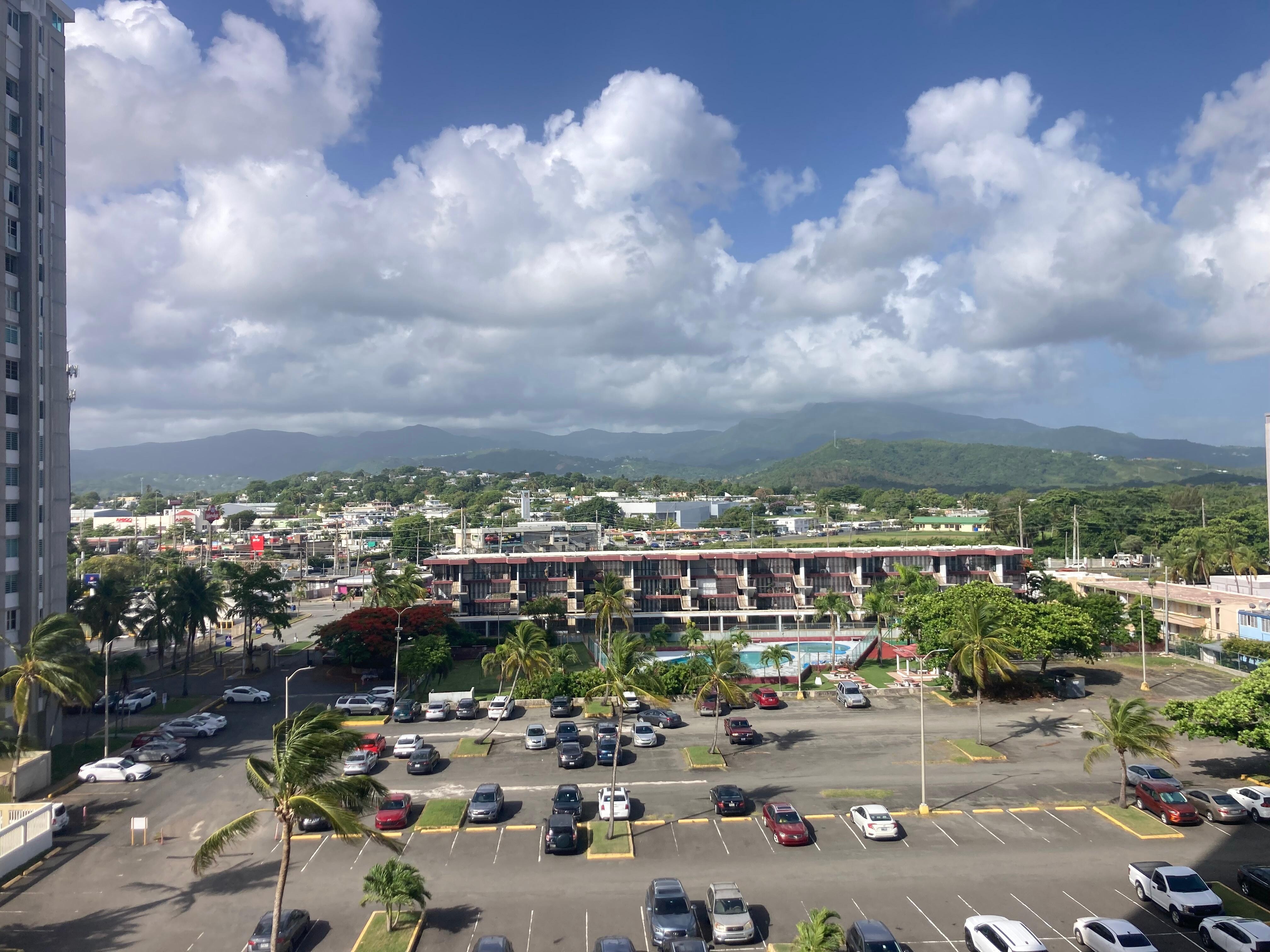 View of El Yunque from common hallway facing the other side of the building