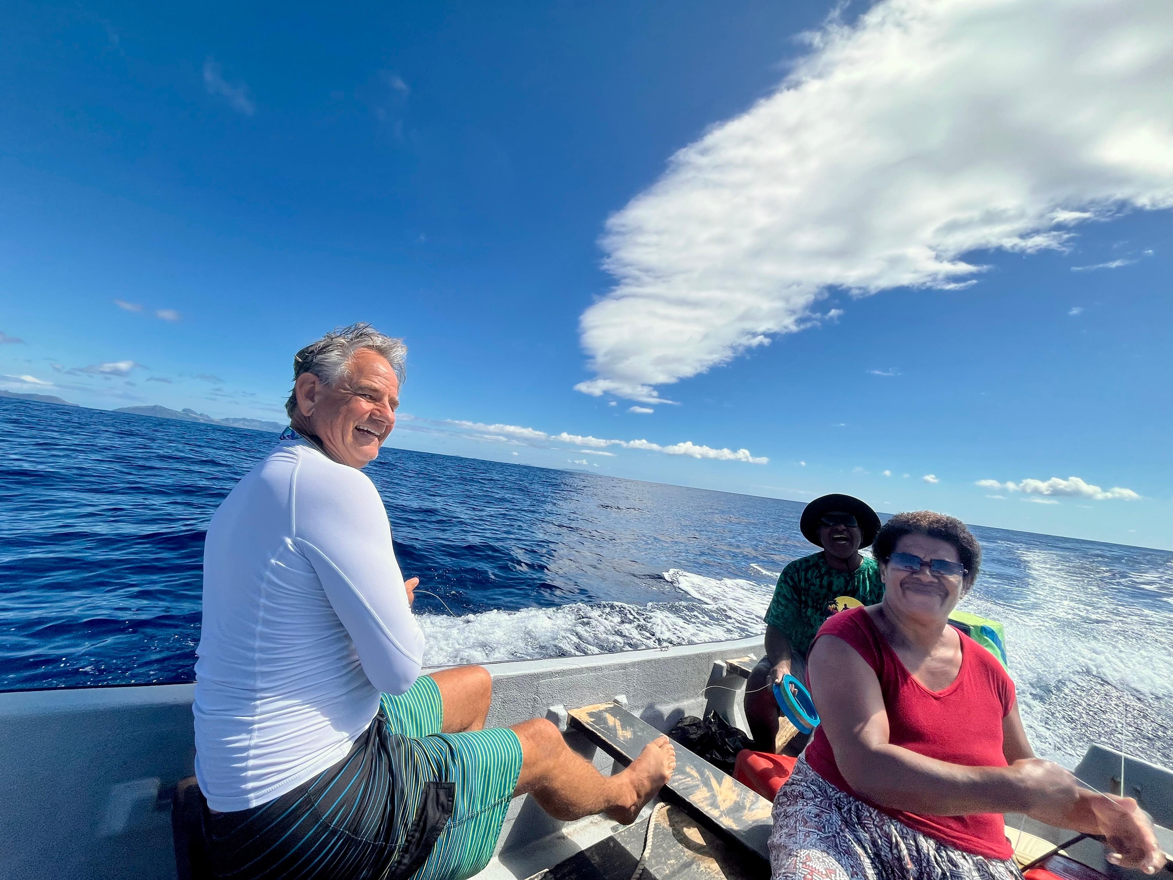 Fishing on the way back! 