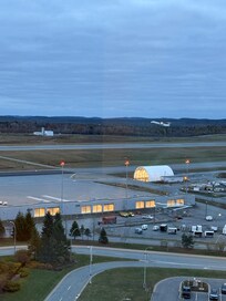 Plane taking off from Halifax.