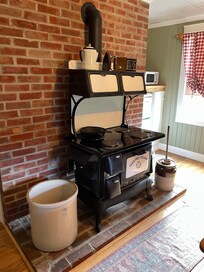 It’s a real working electric stove and oven.