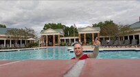 The pool in October
Burrrr