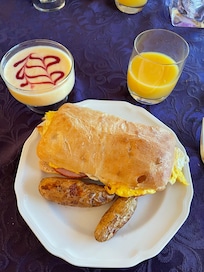 Complimentary breakfast brought to your room!