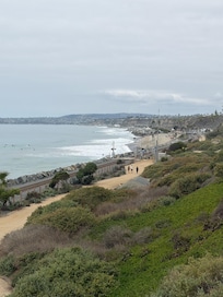 A view of the beach north of the pier