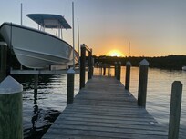 Sunset at the private dock