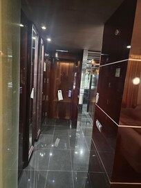 View from room to front door