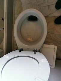 Bizzare looking back to front Toilet