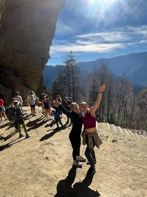 Yes, We climbed a mountain to see the cave!