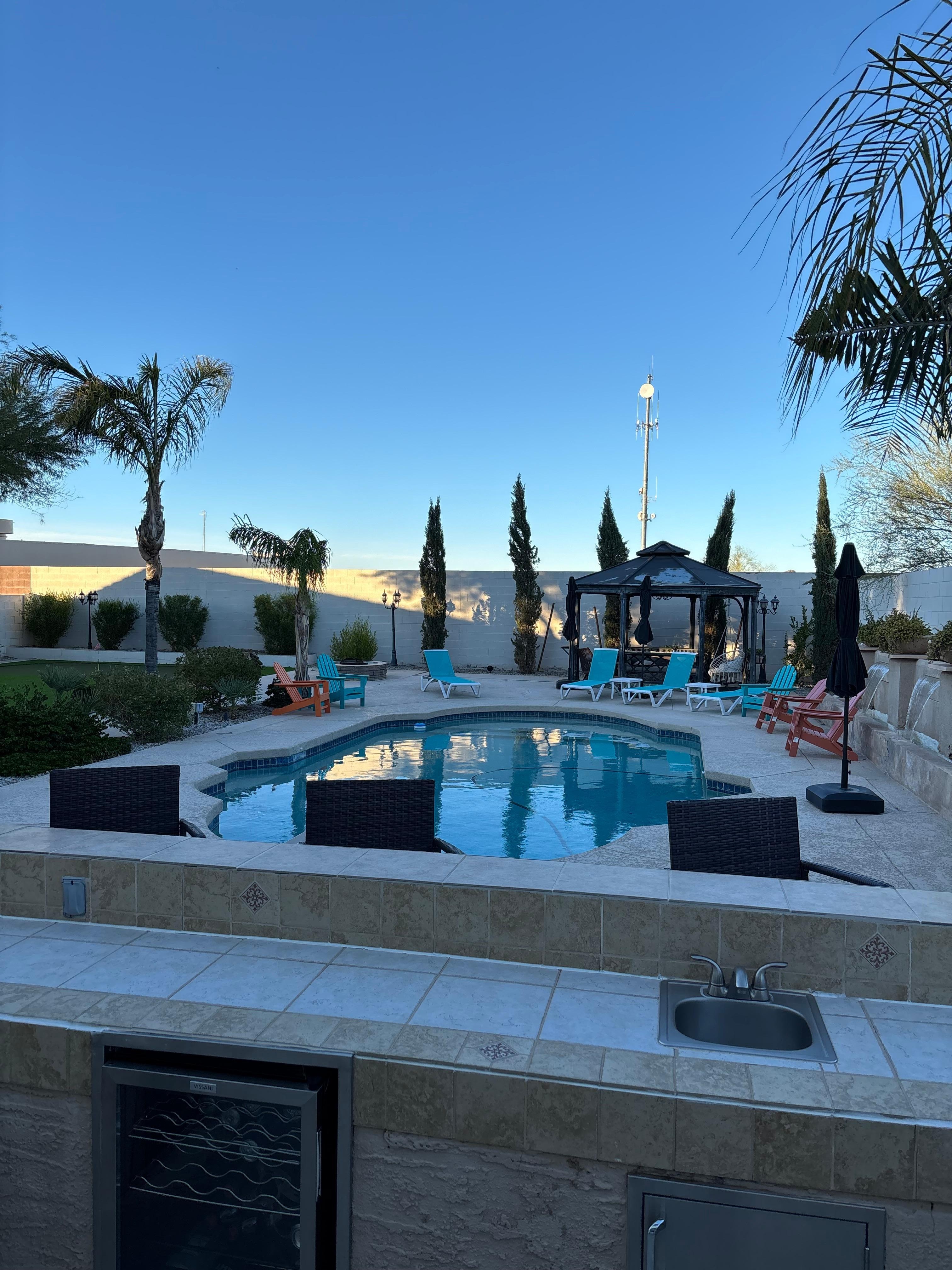 Not a bad place to relax after golf! 